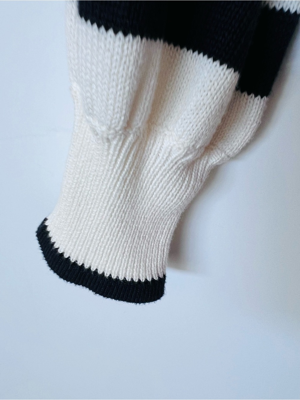 J Crew Striped half-zip sweater with pearl zipper - Picture 4 of 8